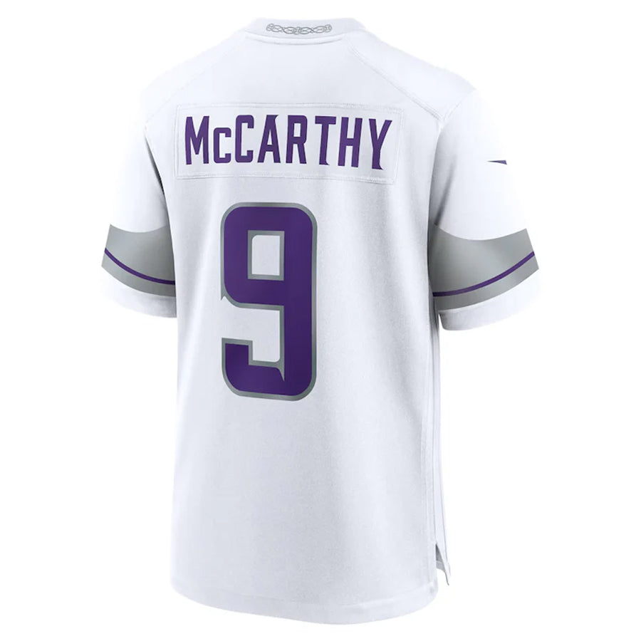MN.Vikings #9 J.J. McCarthy Player White Alternate Game Football Jerseys football jersey product view 1