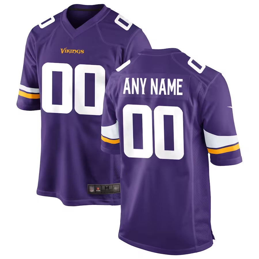 MN.Vikings Game Home Football Jerseys - Purple - Custom football jersey product view 1