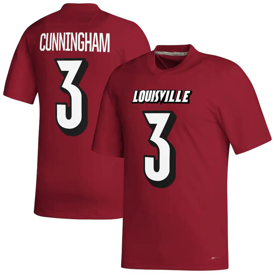 L.Cardinals #3 Malik Cunningham NIL Replica Football Jersey Red Stitched American College Jerseys football jersey product view 1