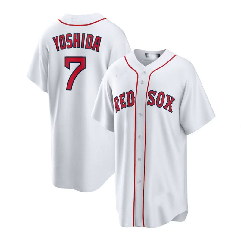 Boston Red Sox Road #7 Masataka Yoshida Home Official Replica Player Jersey - White Baseball Jerseys baseball jersey product view 1