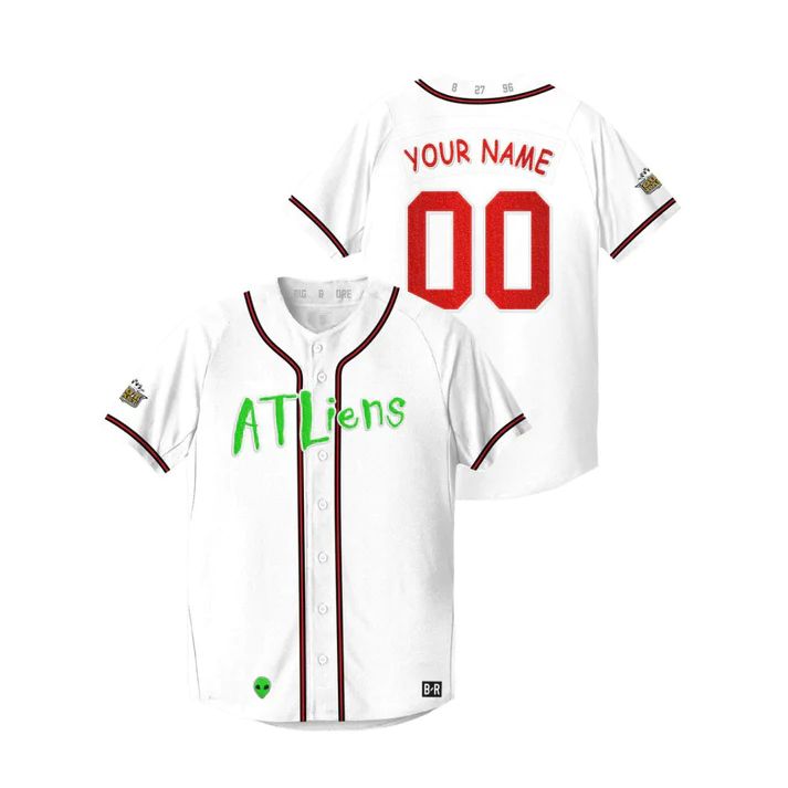 Custom Atlanta Braves White 25th Anniversary Jersey Stitched Baseball Jerseys baseball jersey product view 1