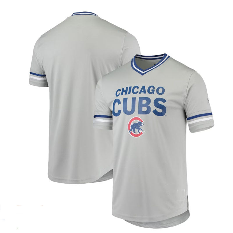 Chicago Cubs Gray Replica V-Neck Jersey Baseball Jerseys baseball jersey product view 1