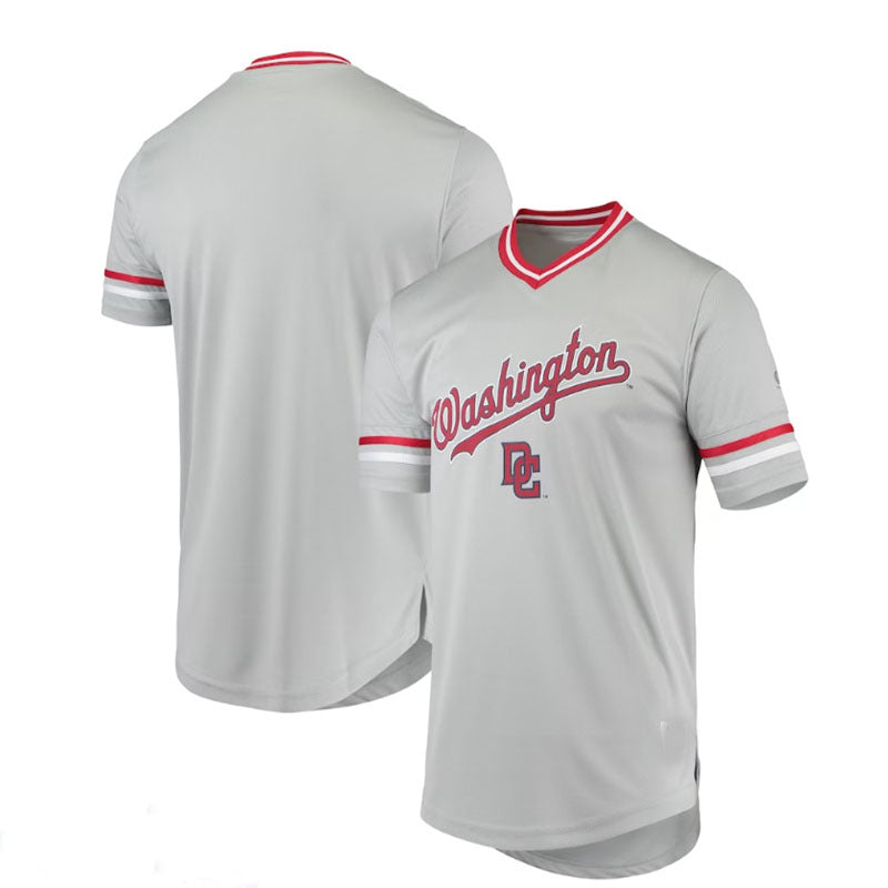 Washington Nationals Gray Replica V-Neck Jersey Baseball Jerseys baseball jersey product view 1