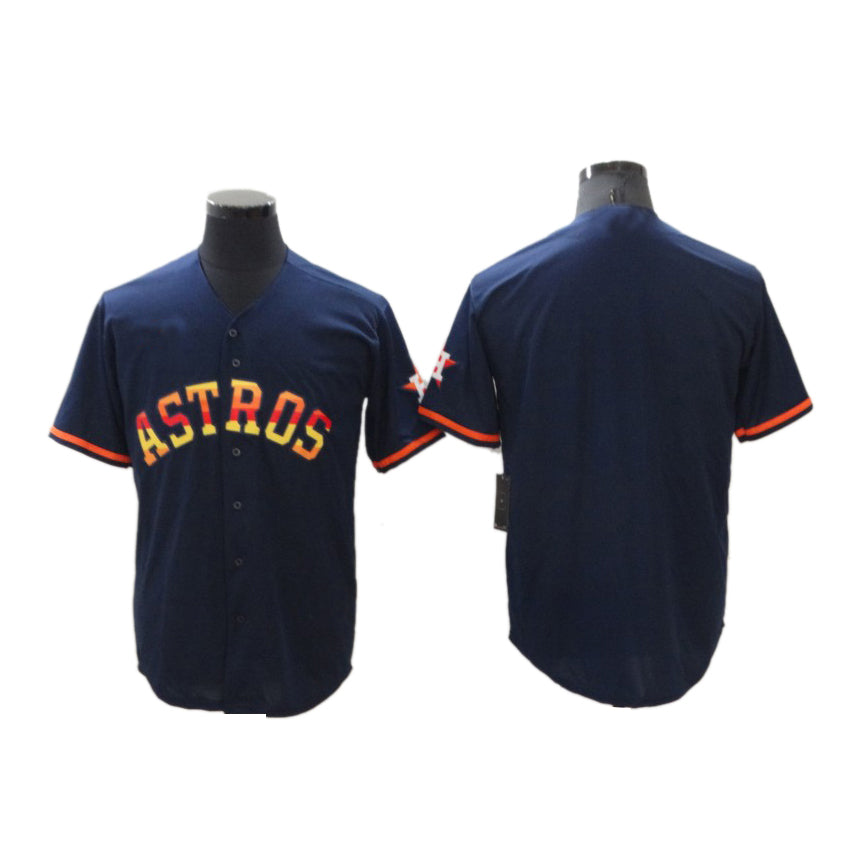 Mens Baseball Houston Astros Blank Navy Rainbow Stitched Jersey baseball jersey product view 1