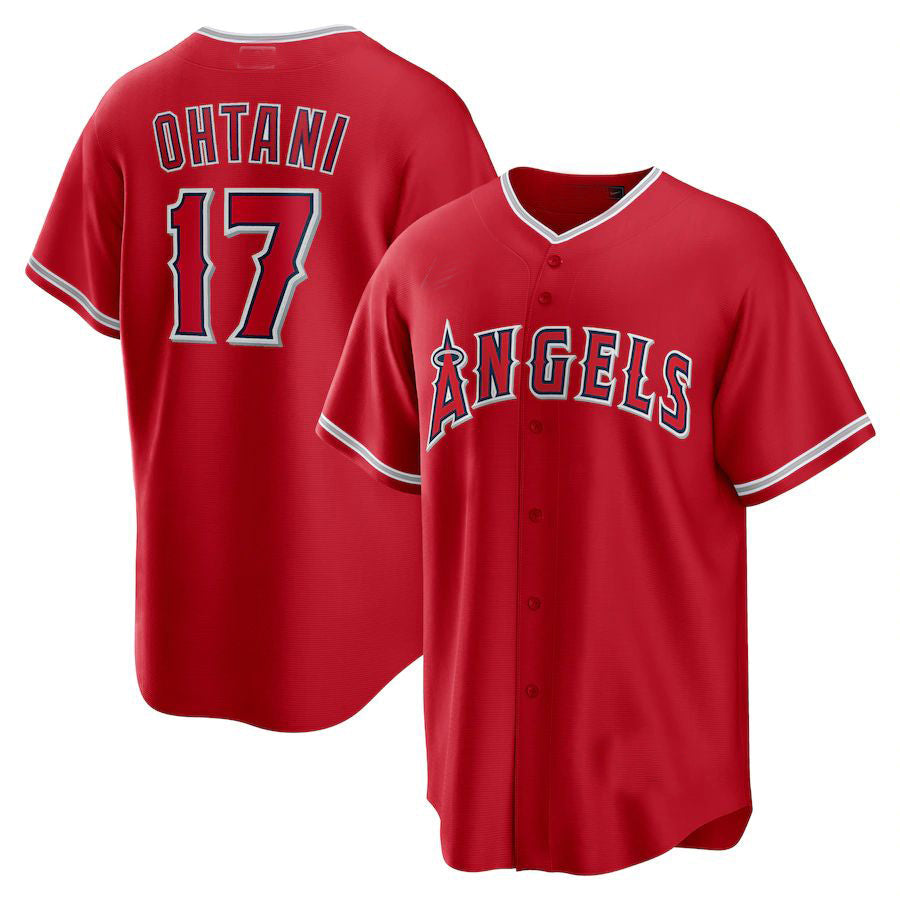 Los Angeles Angels Shohei Ohtani Red Alternate Replica Player Name Jersey Men Youth Women Baseball Jerseys baseball jersey product view 1