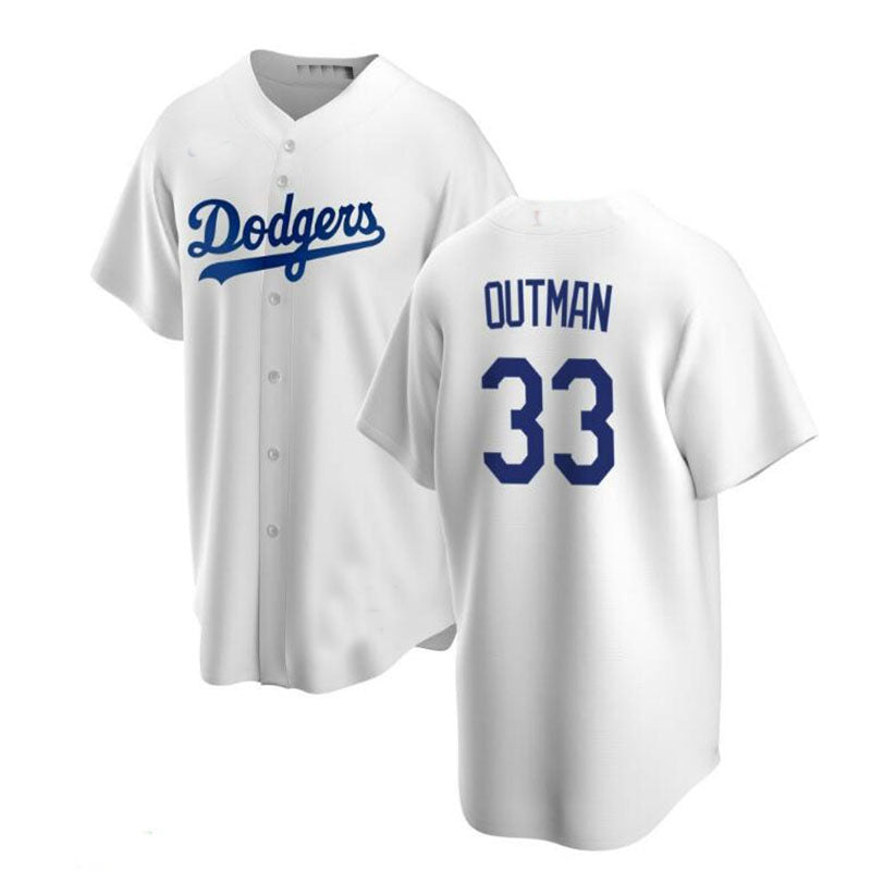 Los Angeles Dodgers #33 James Outman White Home Replica Jersey Baseball Jerseys baseball jersey product view 1