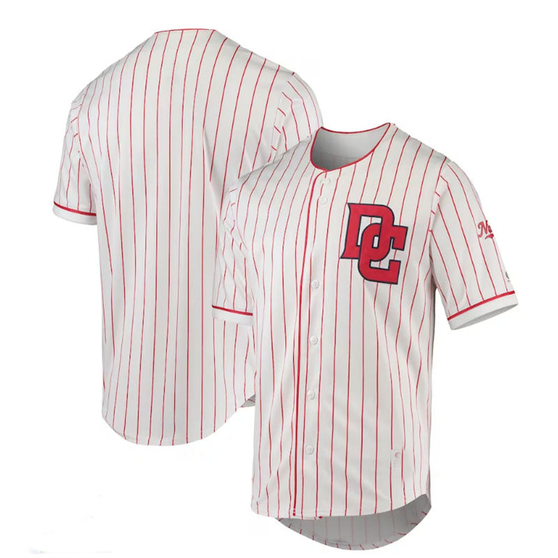 Washington Nationals True-Fan White Red Pinstripe Jersey Baseball Jerseys baseball jersey product view 1