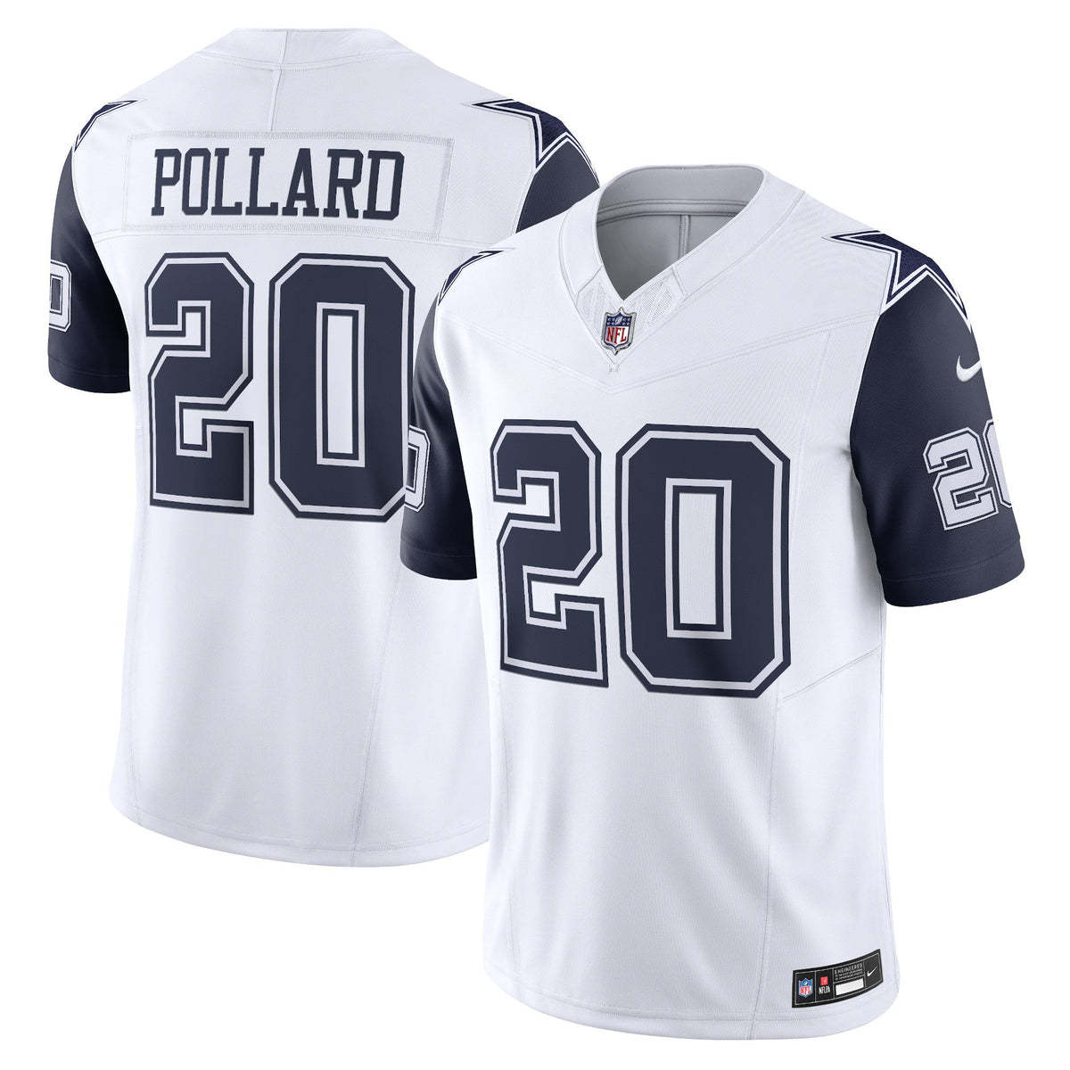 Men’s Dallas Cowboys Tony Pollard White Vapor F.U.S.E. Limited Jersey football jersey product view 1