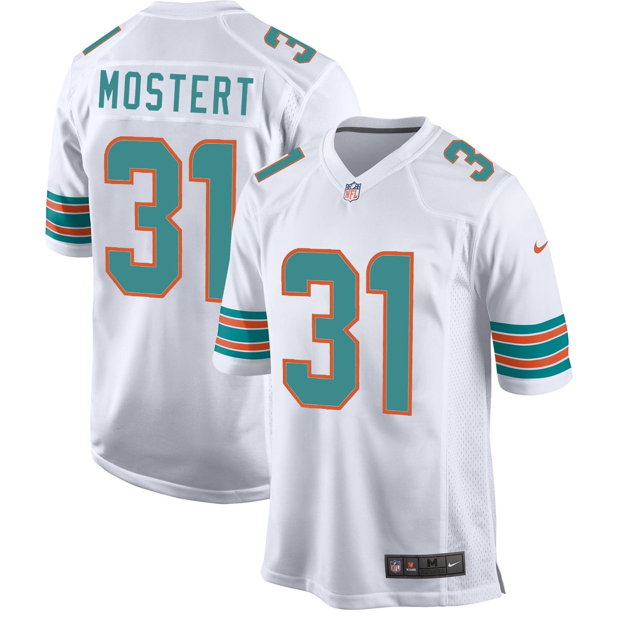 Raheem Mostert Miami Dolphins Jersey football jersey product view 1
