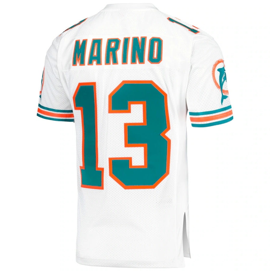 M.Dolphins #13 Dan Marino 1995 Authentic Throwback Retired Player Pocket Jersey - White Stitched American Football Jerseys football jersey product view 1