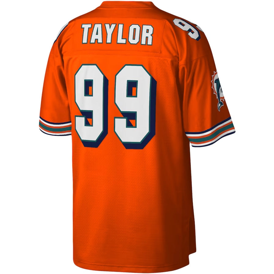 M.Dolphins #99 Jason Taylor Legacy Replica Player Jersey - Orange Stitched American Football Jerseys football jersey product view 1
