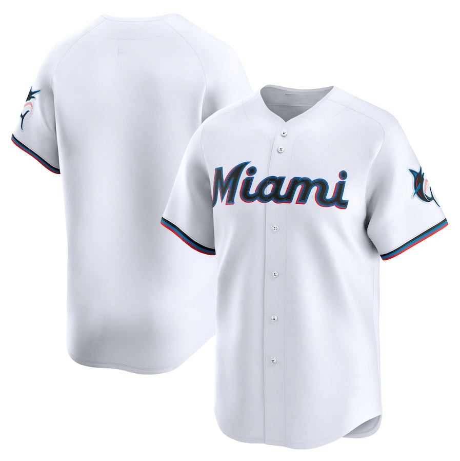 Miami Marlins Home Limited Jersey - White Stitched Baseball Jersey baseball jersey product view 1