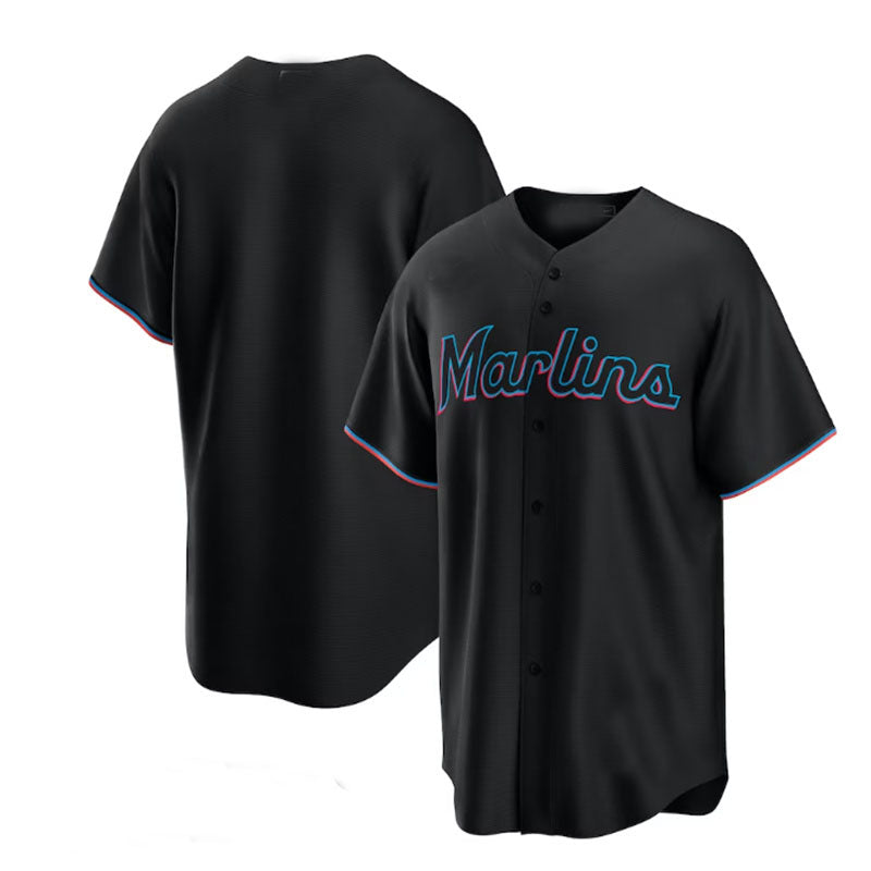 Miami Marlins Black Alternate Replica Team Jersey Baseball Jerseys baseball jersey product view 1