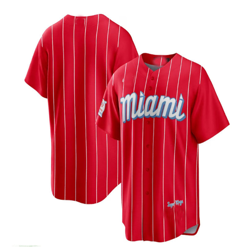 Miami Marlins Red City Connect Replica Team Jersey Baseball Jerseys baseball jersey product view 1