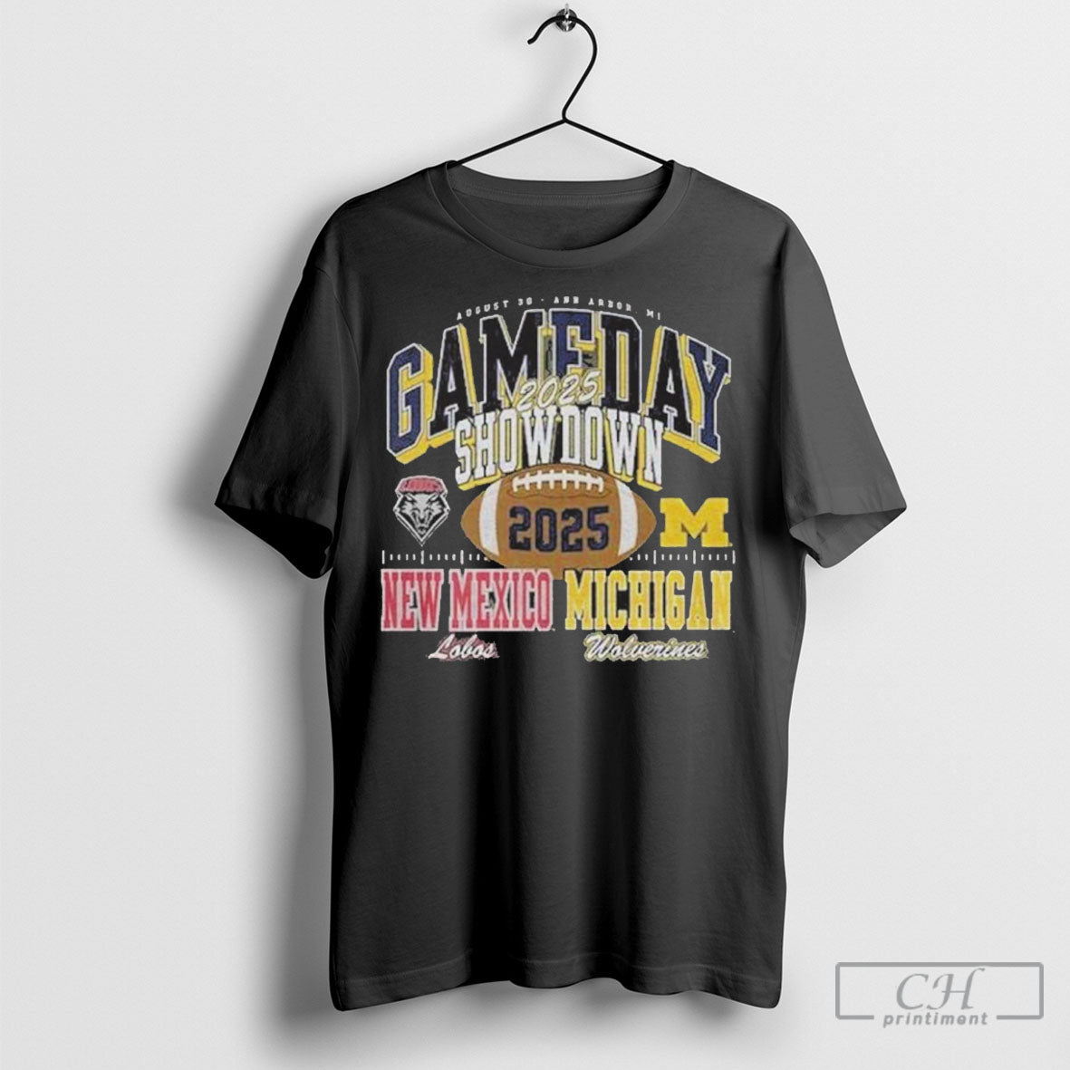 Michigan Vs New Mexico Gameday Showdown August 30 - Adult & Kids T-Shirts, Sweatshirts & Hoodies apparel design preview 1