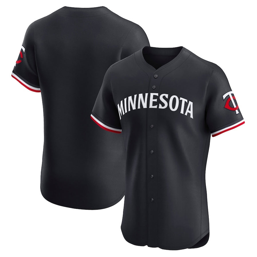 Minnesota Twins Alternate Vapor Premier Elite Patch Jersey - Navy Stitched Baseball Jersey baseball jersey product view 1