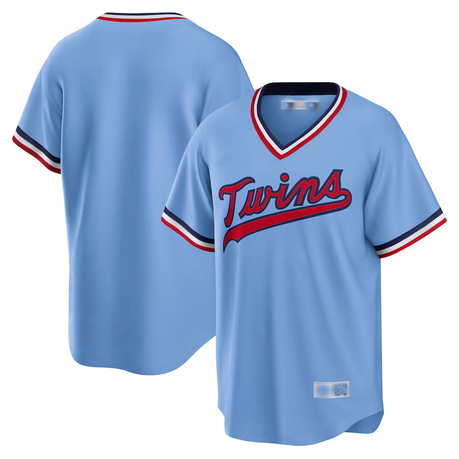 Minnesota Twins Light Blue Road Cooperstown Collection Team Jersey Baseball Jerseys baseball jersey product view 1