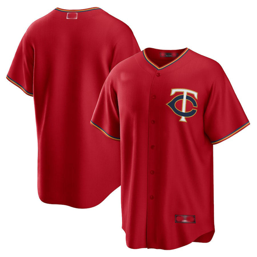 Minnesota Twins Red Alternate Replica Team Jersey Baseball Jerseys baseball jersey product view 1