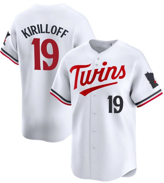 Minnesota Twins #19 Alex Kirilloff White 2024 Home Limited Stitched Baseball Jersey baseball jersey product view 1