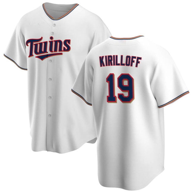 Minnesota Twins #19 Alex Kirilloff White Cool Base Stitched Baseball Jersey baseball jersey product view 1
