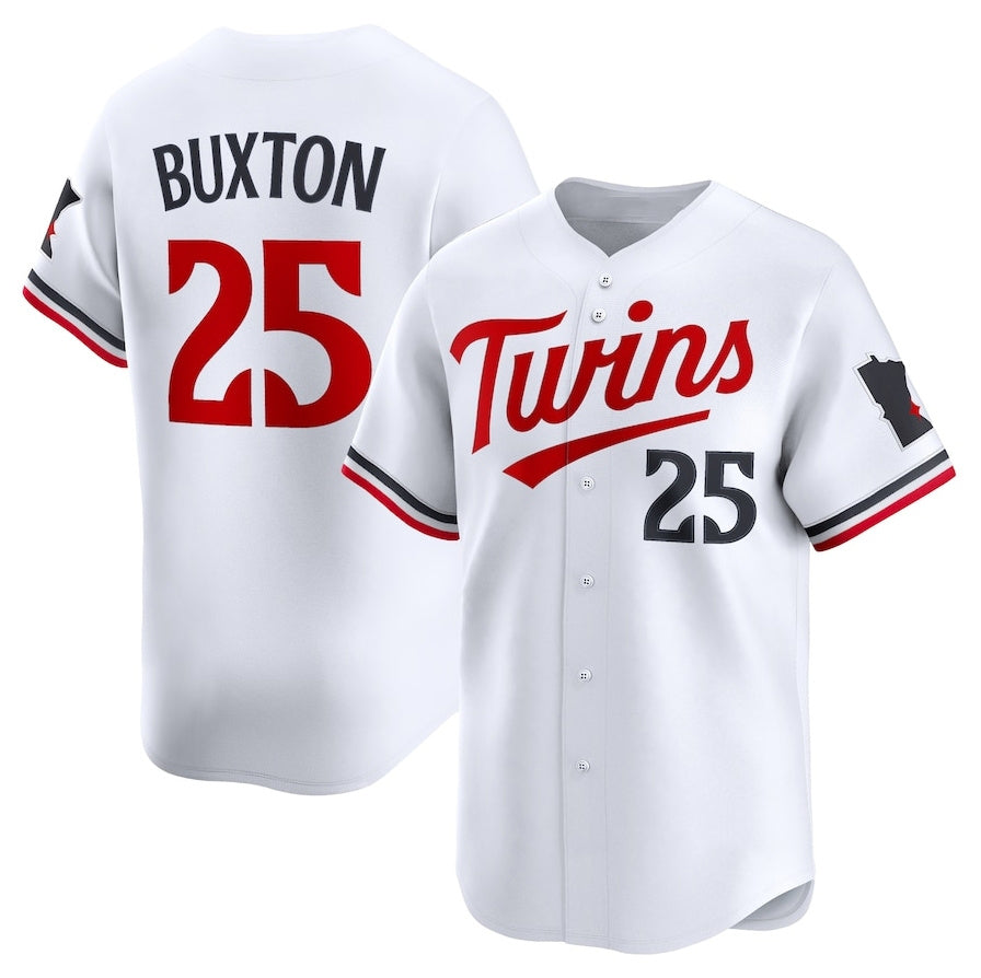 Minnesota Twins #25 Byron Buxton Home Limited Player Jersey - White Stitched Baseball Jersey baseball jersey product view 1