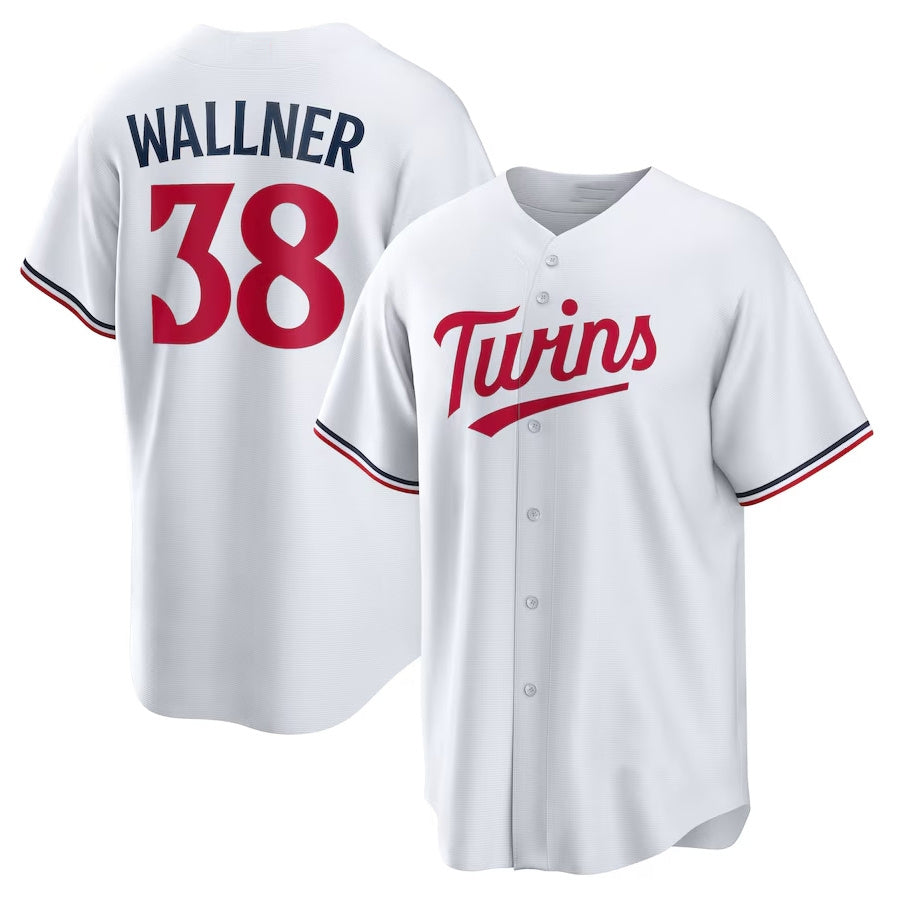 Minnesota Twins #38 Matt Wallner Home Replica Jersey - White Stitched Baseball Jersey baseball jersey product view 1