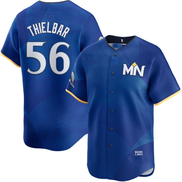 Minnesota Twins #56 Caleb Thielbar City Connect Limited Baseball Jersey baseball jersey product view 1