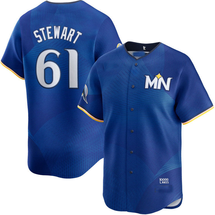 Minnesota Twins #61 Brock Stewart City Connect Limited Baseball Jersey baseball jersey product view 1