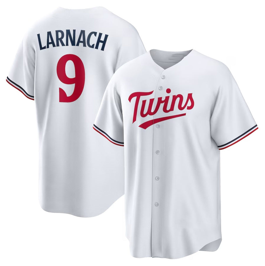 Minnesota Twins #9 Trevor Larnach Home Replica Jersey - White Stitched Baseball Jersey baseball jersey product view 1