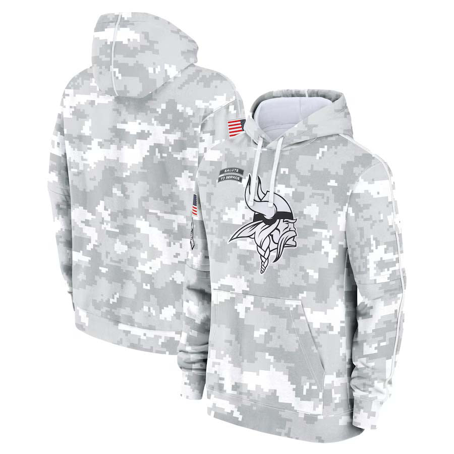 MN.Vikings Salute To Service Club Pullover Hoodie Player Game Jersey Birthday gifts Stitched American Football Jerseys football jersey product view 1