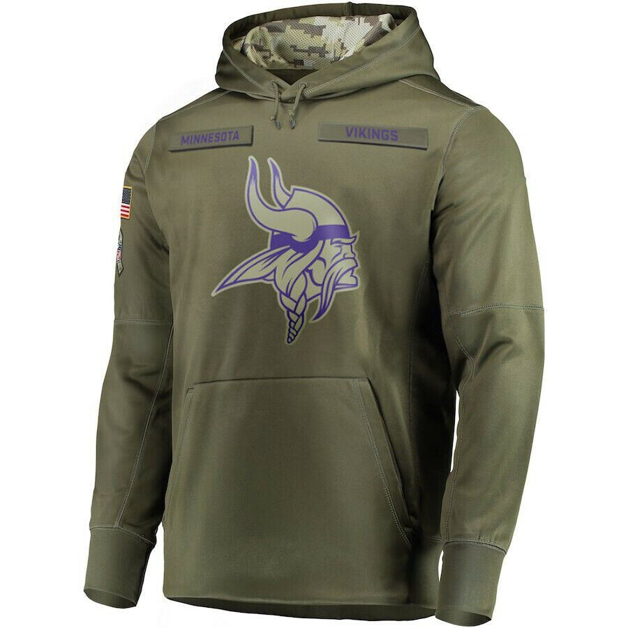 MN.Vikings Salute To Service Club Pullover Hoodie Stitched American Football Jerseys Player Jersey football jersey product view 1