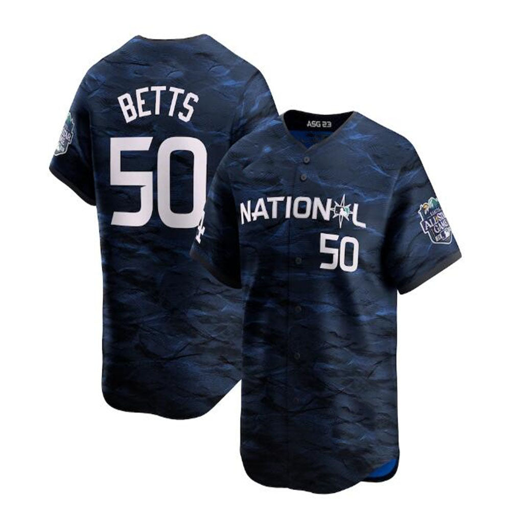 #50 Mookie Betts National League 2023 All-Star Game Limited Player Jersey - Royal Baseball Jerseys baseball jersey product view 1