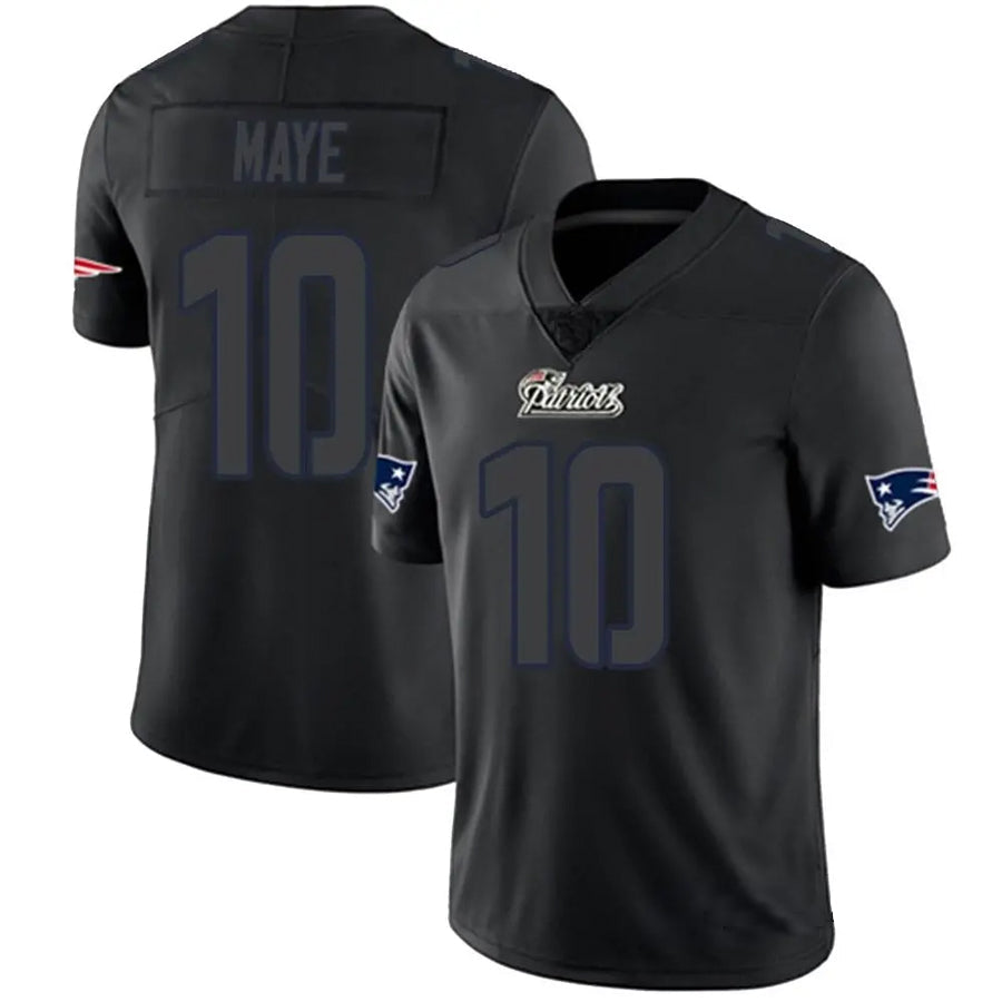 NE.Patriots #10 Drake Maye Player Limited Black Impact Foothball Jerseys football jersey product view 1