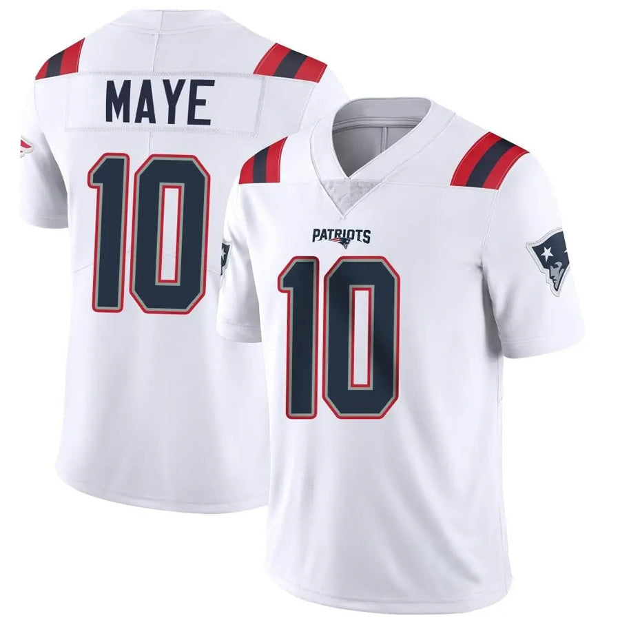 NE.Patriots #10 Drake Maye Player White Vapor Limited Football Jerseys football jersey product view 1