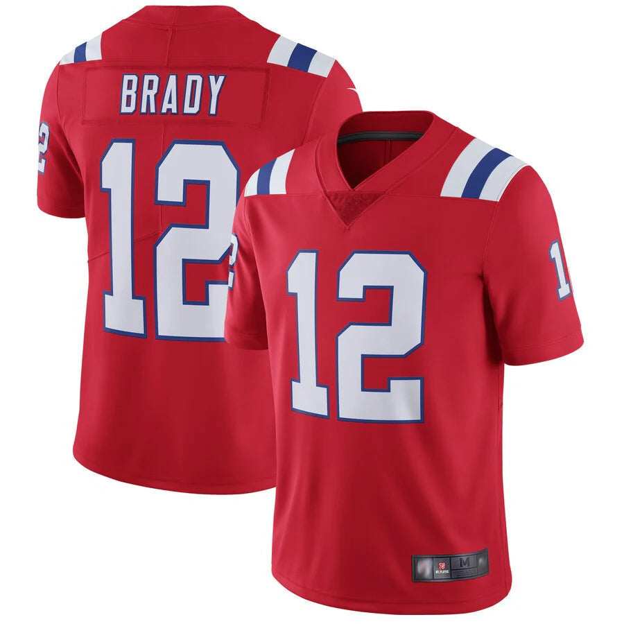NE.Patriots #12 Tom Brady Player Red Home Limited Football Jerseys football jersey product view 1