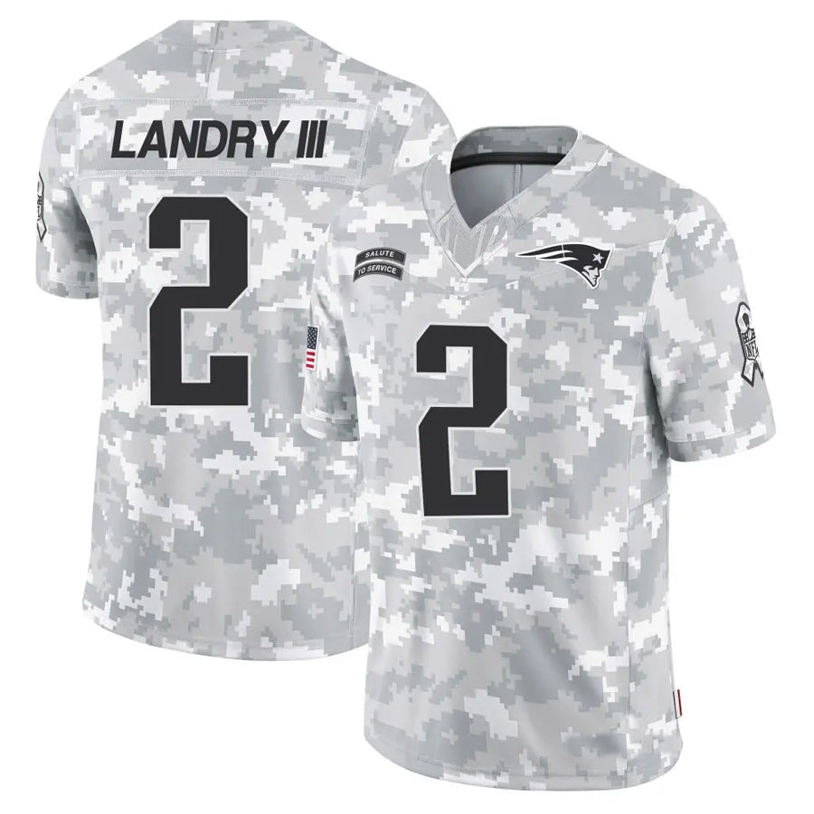 NE.Patriots #2 Harold Landry Player Arctic Camo Salute to Service Limited Foothball Jerseys football jersey product view 1