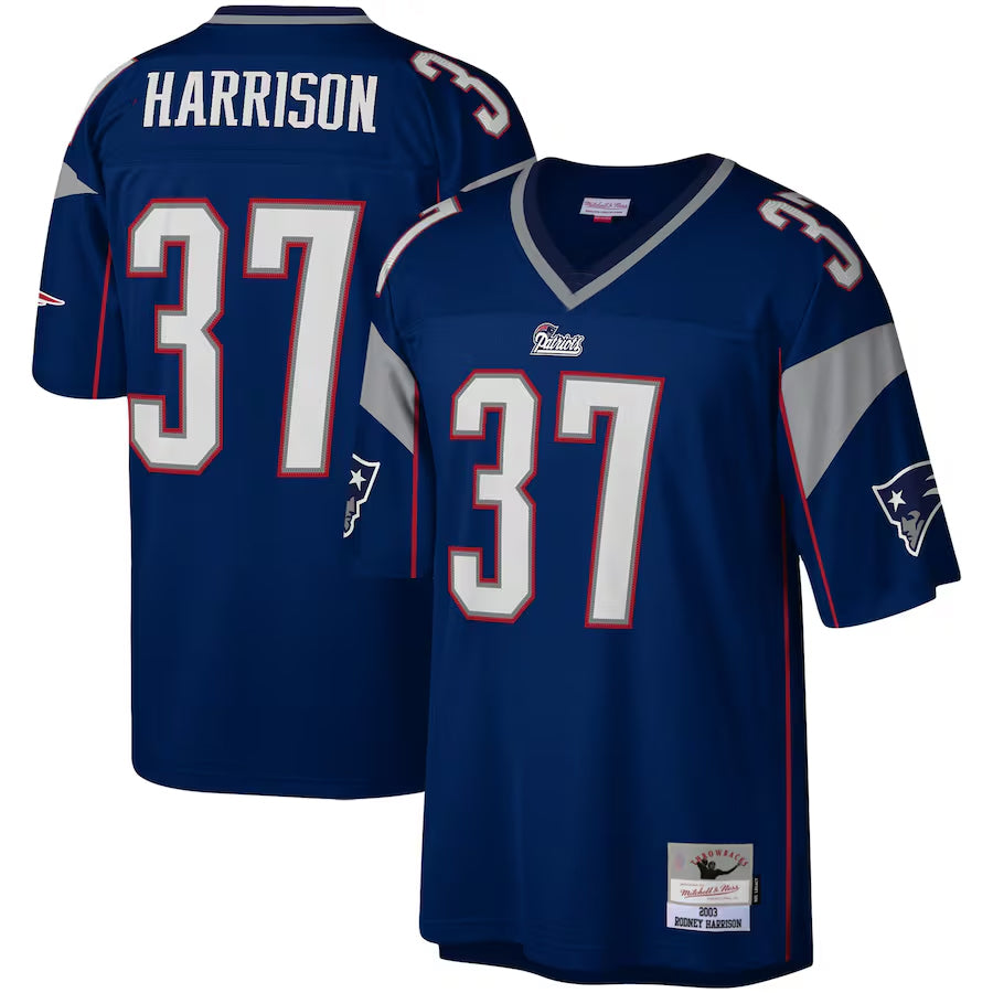 NE.Patriots #37 Rodney Harrison Player Red Home Game Football Jerseys football jersey product view 1