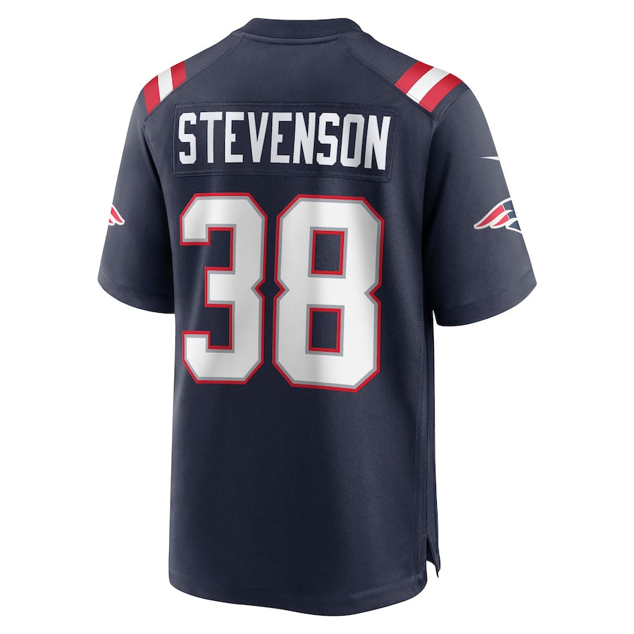 NE.Patriots #38 Rhamondre Stevenson Player Navy Home Game Football Jerseys football jersey product view 1