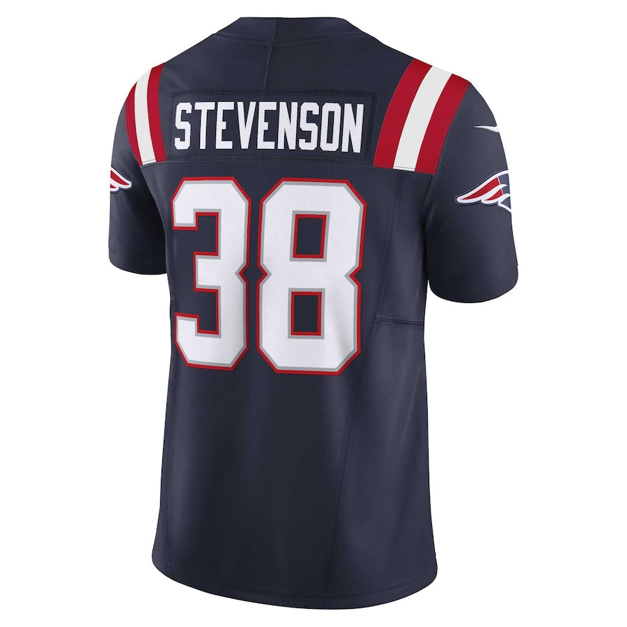 NE.Patriots #38 Rhamondre Stevenson Player Vapor F.U.S.E. Limited Navy Foothball Jerseys football jersey product view 1