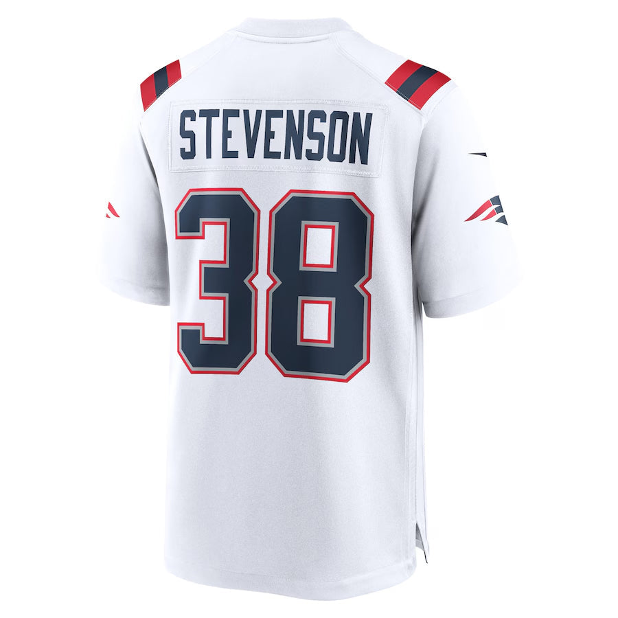 NE.Patriots #38 Rhamondre Stevenson Player White Home Game Football Jerseys football jersey product view 1