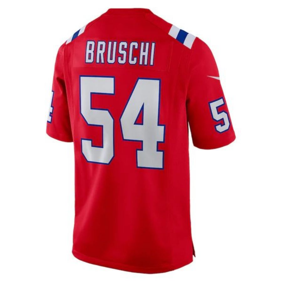 #54 Tedy Bruschi Player NE.Patriots Red Game Football Jerseys football jersey product view 1