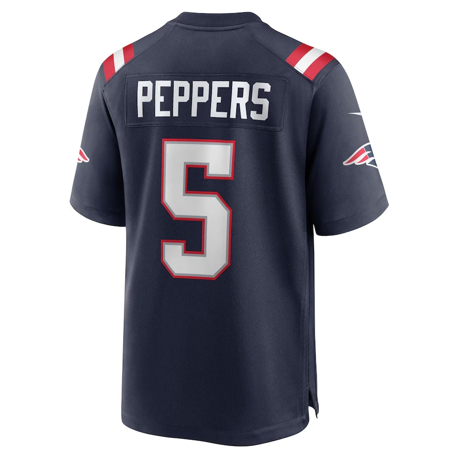 NE.Patriots #5 Jabrill Peppers Navy Game Player Stitched American Football Jerseys football jersey product view 1