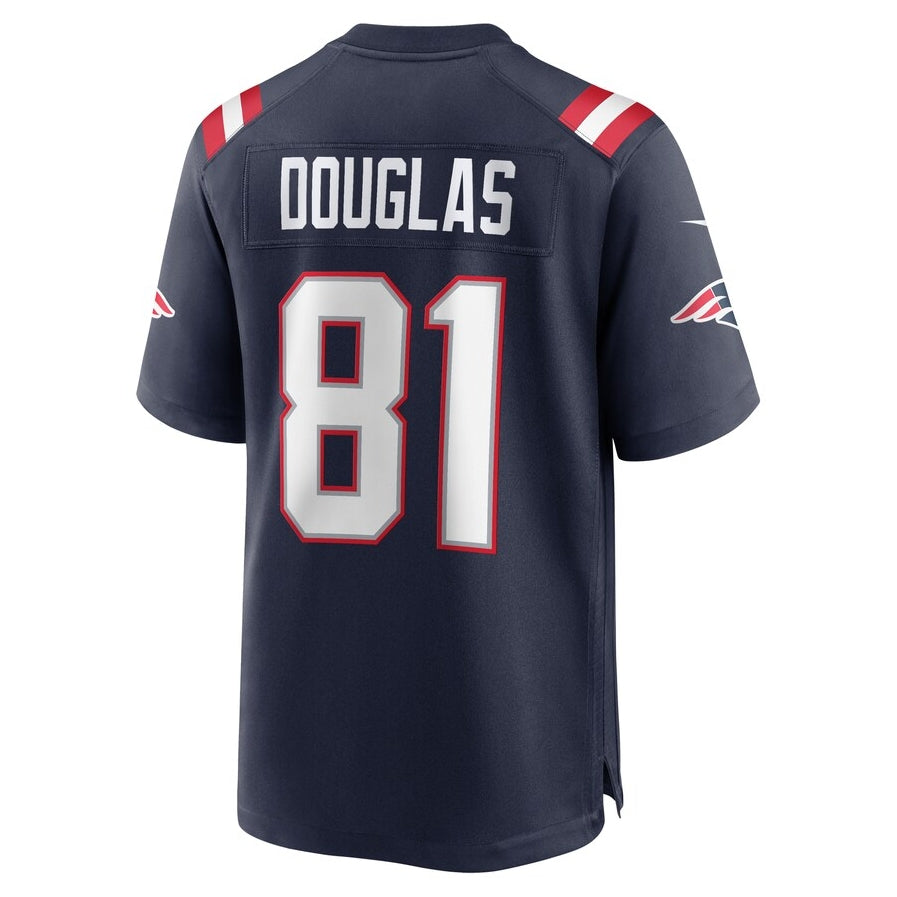 NE.Patriots #81 Demario Douglas Player Navy Game Stitched American Football Jerseys football jersey product view 1
