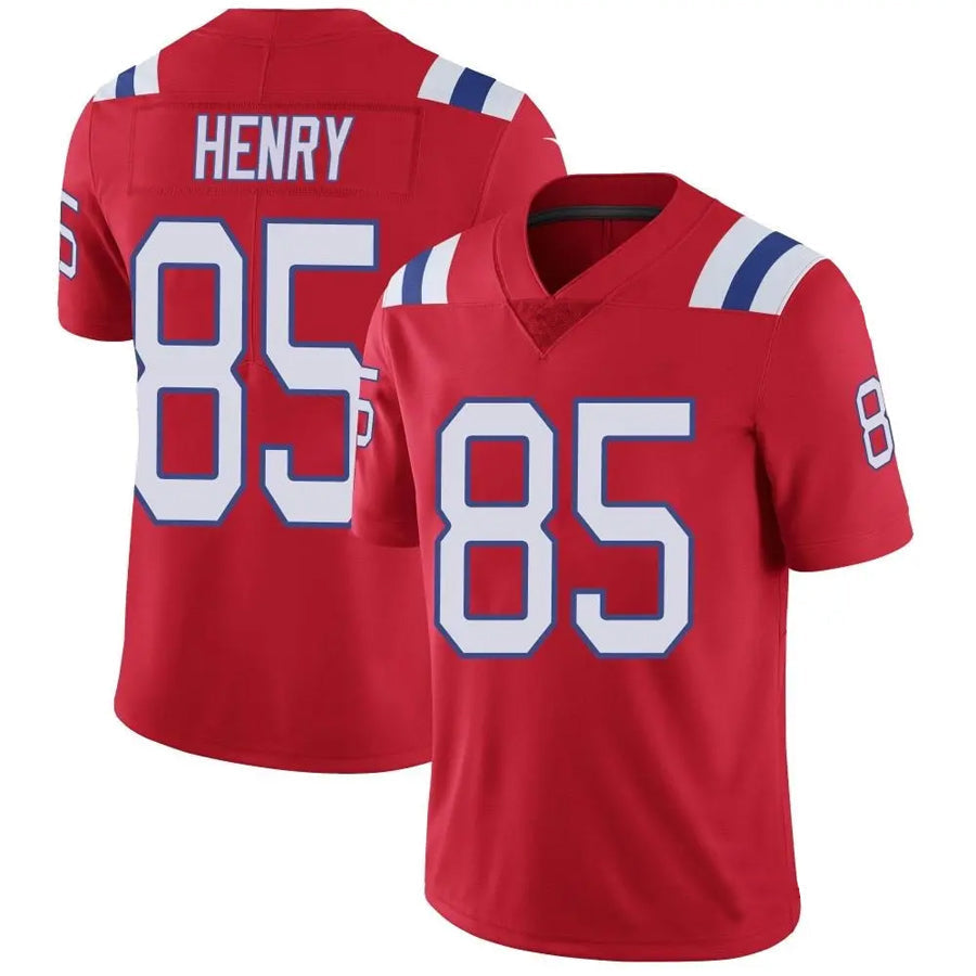 NE.Patriots #85 Hunter Henry Player Red Vapor Limited Football Jerseys football jersey product view 1