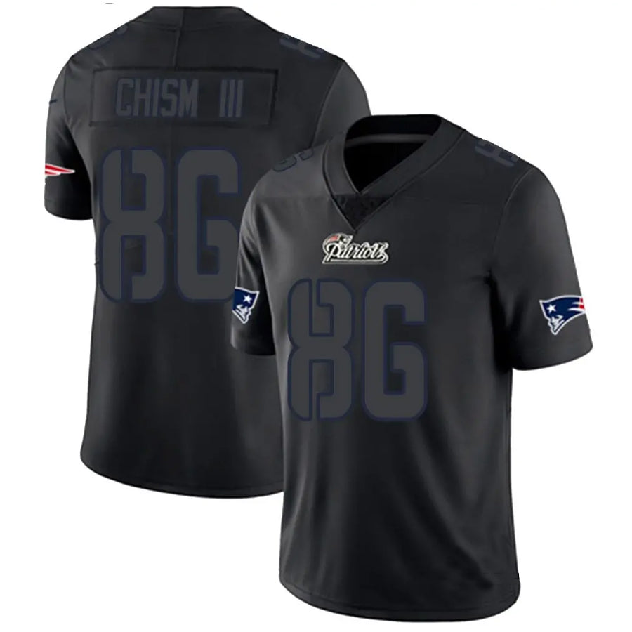 NE.Patriots #86 Efton Chism III Player Limited Black Impact Football Jerseys football jersey product view 1