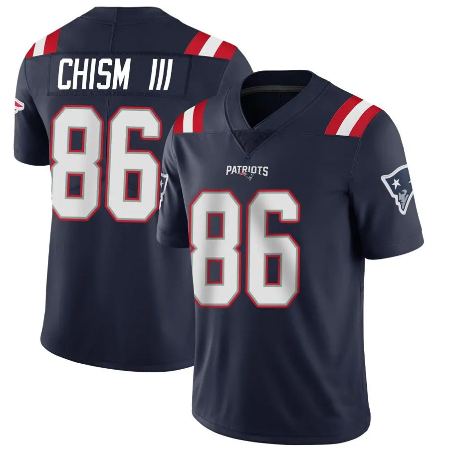 NE.Patriots #86 Efton Chism III Player Navy Vapor Limited Game Football Jerseys football jersey product view 1