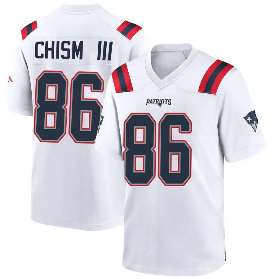 NE.Patriots #86 Efton Chism III Player Whtie Home Game Football Jerseys football jersey product view 1