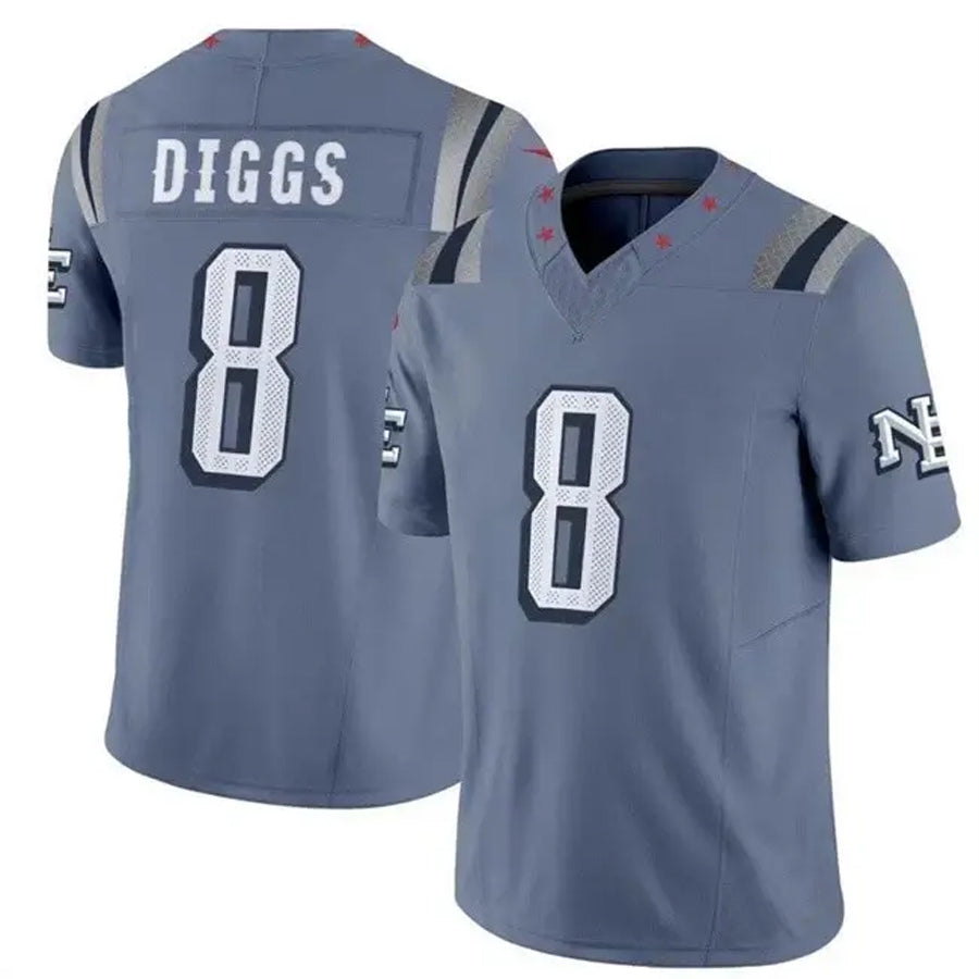 NE.Patriots #8 Stefon Diggs Player Storm Blue Rivalries Collection Limited Football Jerseys football jersey product view 1