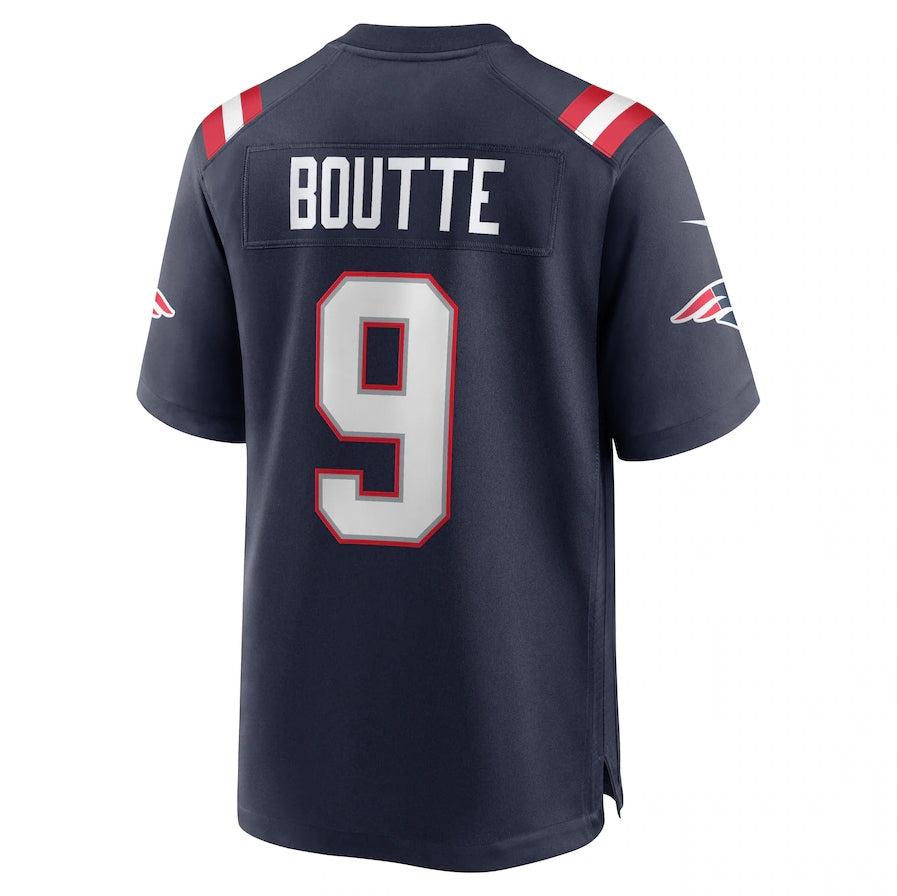 NE.Patriots #9 Kayshon Boutte Player Navy Game Stitched American Football Jerseys football jersey product view 1