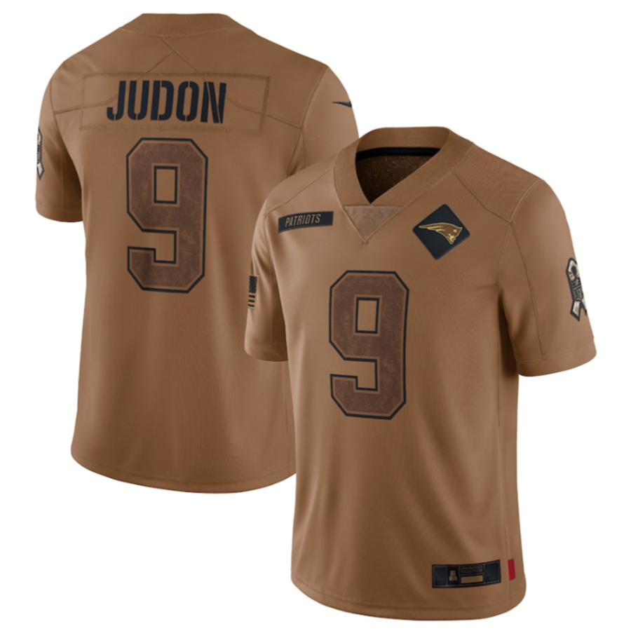 #9 Matthew Judon Player NE.Patriots Brown Salute To Service Limited Football Jerseys football jersey product view 2